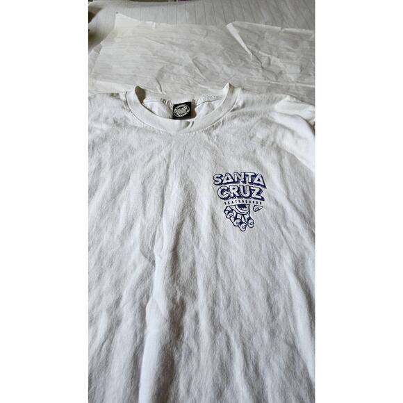 Santa Cruz Original Boardwalk Long Sleeve Men White Tee Size X-Large - Picture 16 of 16